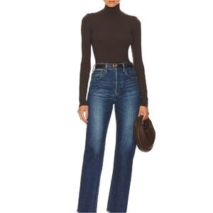 Moussy Vintage Corcoran Wide Straight Jean in
Dark Blue